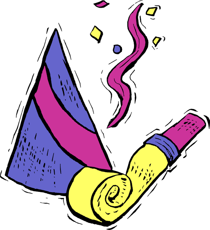 New Years Eve Party Hat Clip Art For Kids - New Year's Clipart (685x750)