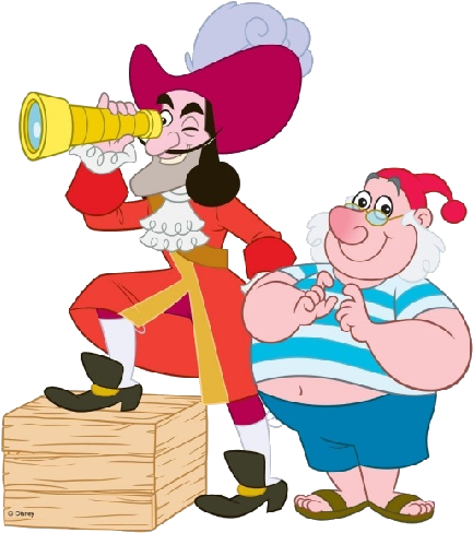 Jake And The Neverland Pirates Cartoon Clip Art Images - Captain Hook & Mr. Smee Cardboard Stand-up (500x500)