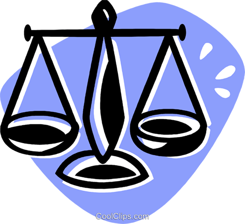 Scales Of Justice Royalty Free Vector Clip Art Illustration - Clip Art (480x438)
