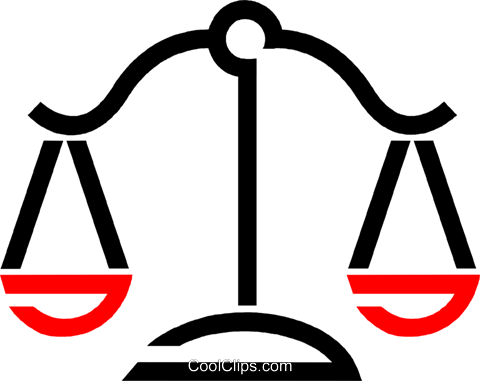 Scales Of Justice Royalty Free Vector Clip Art Illustration - Clip Art (480x381)