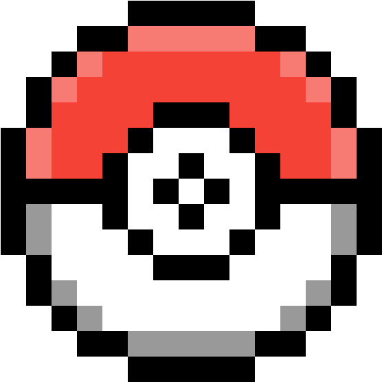 Pokeball - Pixel Art Emoji (1184x1184)