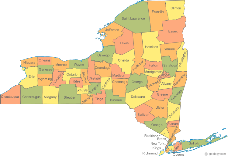 New York Chapters - New York State Map (750x514)