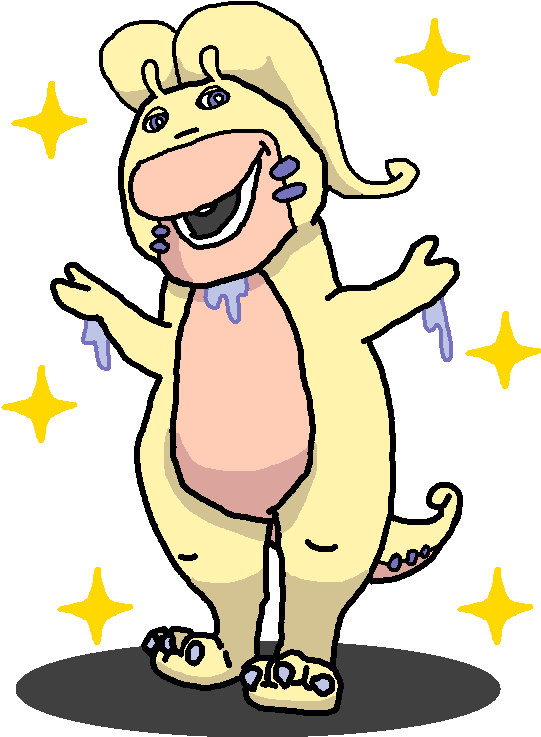 Shiny Goodra Barney By Shawarmachine - Shiny Barney (600x800)