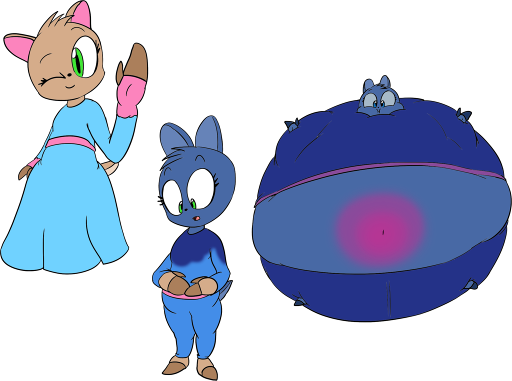 Blueberry Willy Wonka Veruca Salt Violet Beauregarde - Princess Maydine Blueberry Inflation (1024x762)