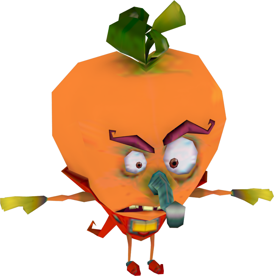 Willie Wumpa Cheeks - Crash Bandicoot Wumpa Fruit (920x927)