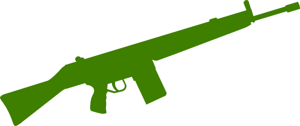 Pellet - Clipart - Machine Gun Silhouette (600x253)