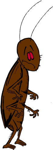 Cockroach Clipart Transparent - Cartoon (275x500)