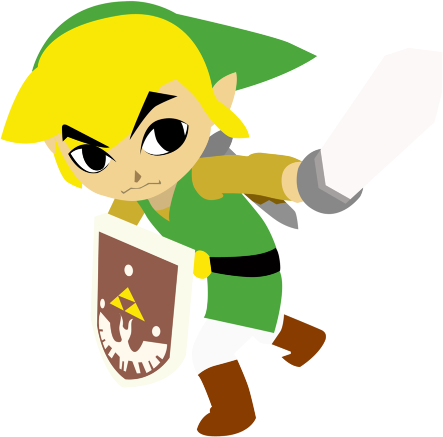 Toon Link Vector By Paradox550 - Legend Of Zelda Wind Waker Toon Link (907x881)