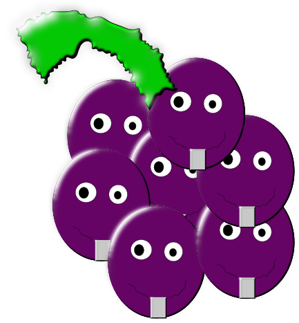 Grenapes Explode Like A Cherry Bomb, But Split Up Into - Smiley (433x467)