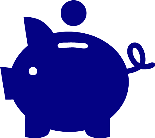 Navy Blue Piggy Bank 2 Icon Free Navy Blue Piggy Bank - Blue Piggy Bank Icon (512x512)