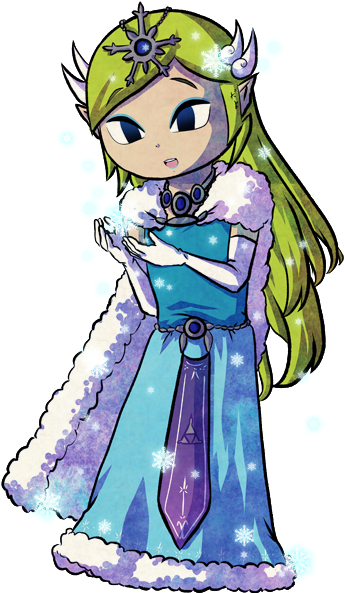 Winter Zelda By Icy-snowflakes On Deviantart - Winter Zelda (464x600)