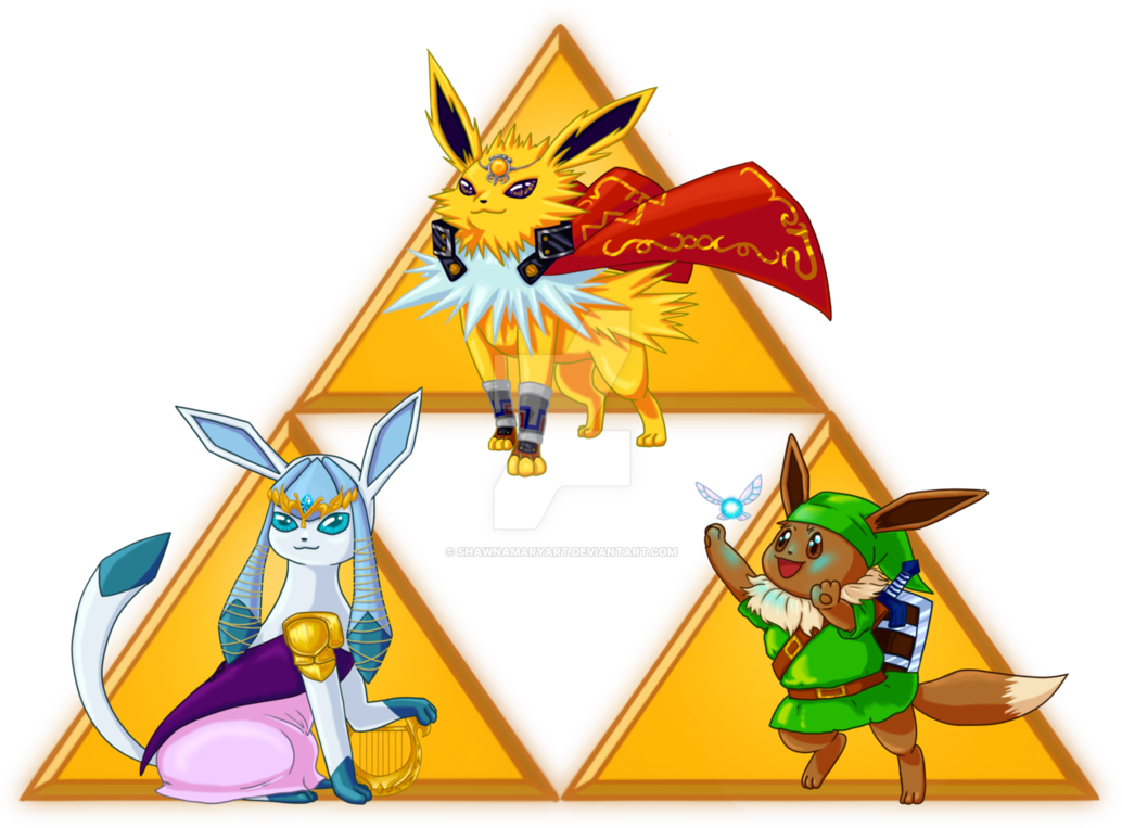 Legend Of Zelda Eeveelutions By Shawnamaryart - Cartoon (1034x773)