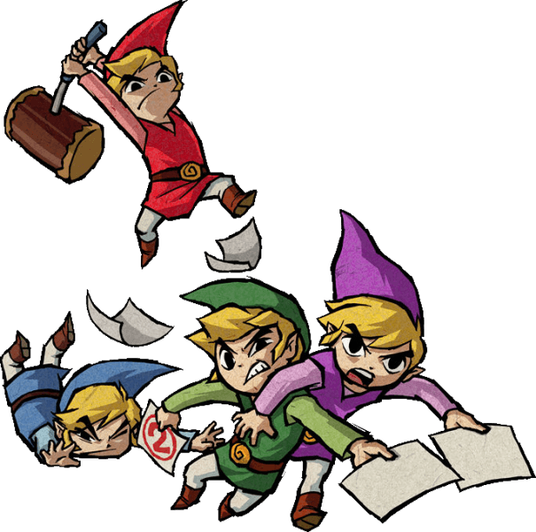 The Legend Of Zelda - Legend Of Zelda Four Swords (605x600)