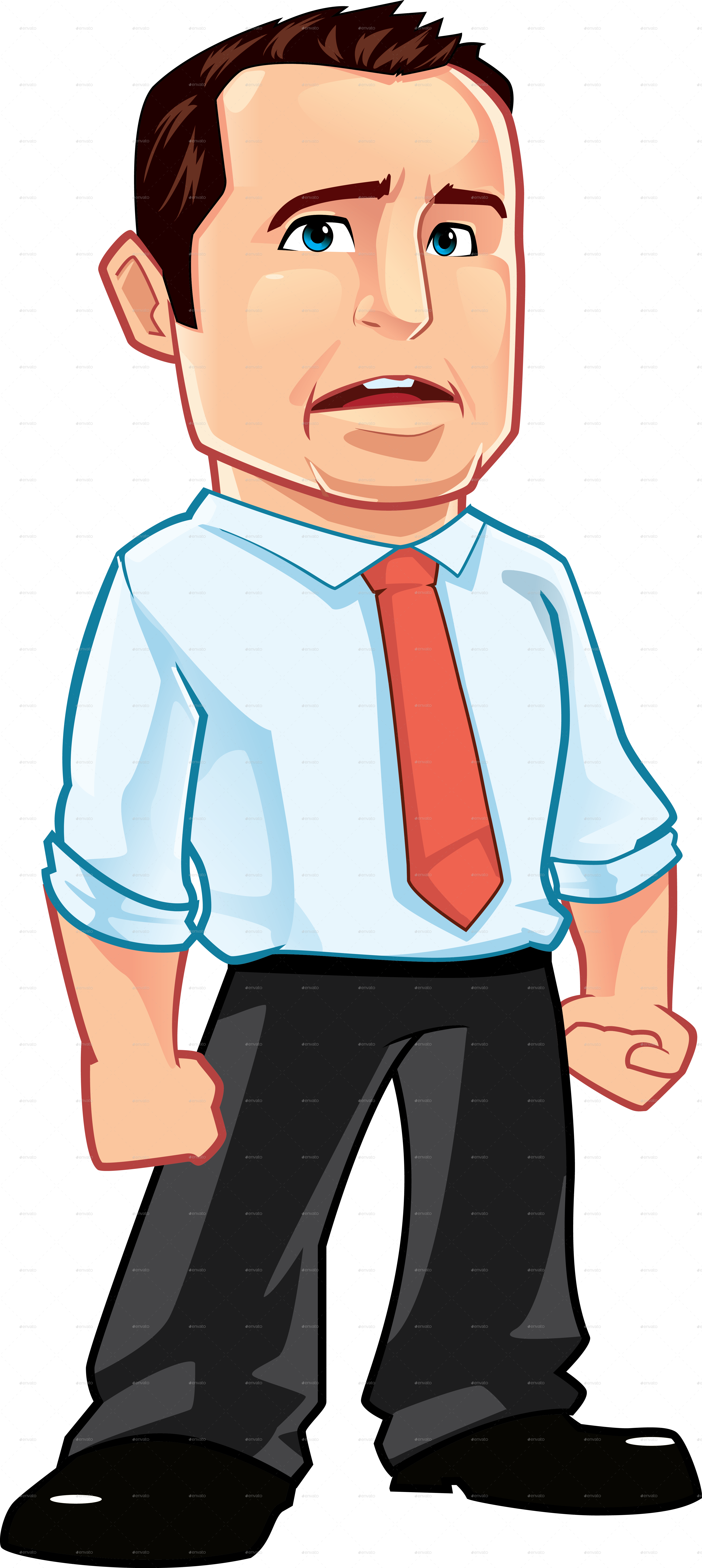 Sad Clipart Transparent Background - Employee Clipart Transparent Background (3730x8333)