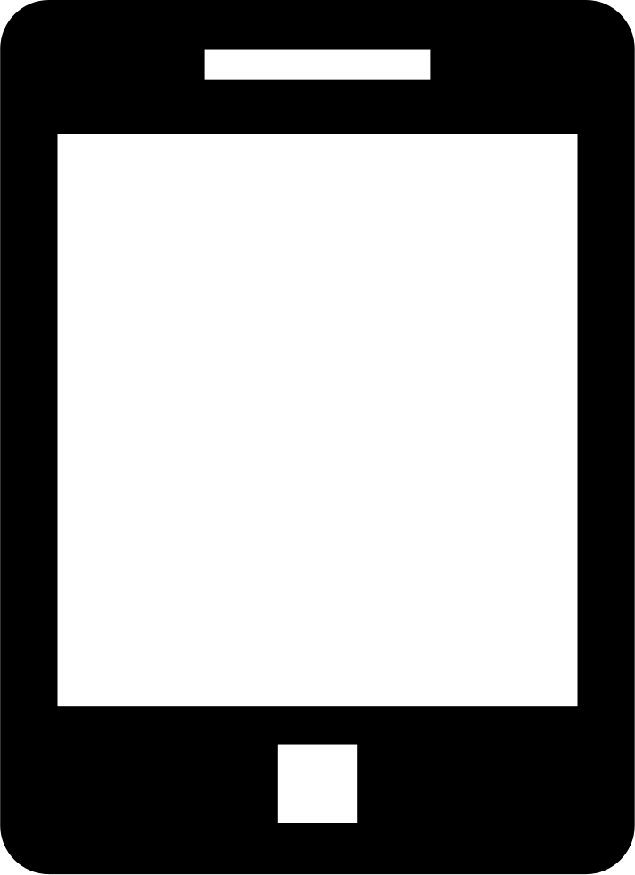 Ipad Comments - Smartphone Icon Bw (712x981)