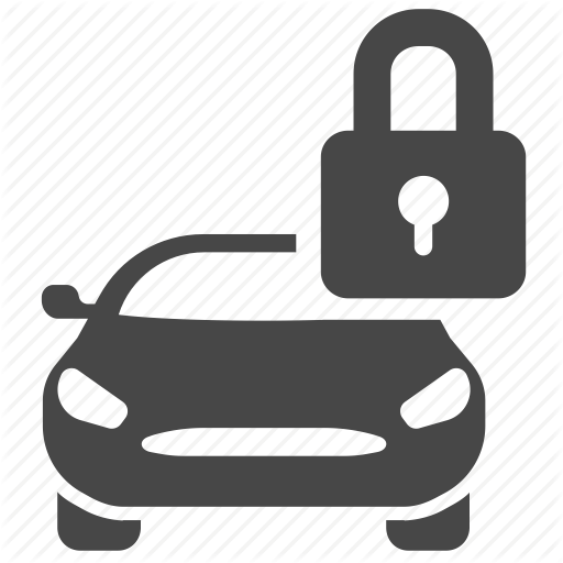 Car Icon With Lock (512x512)
