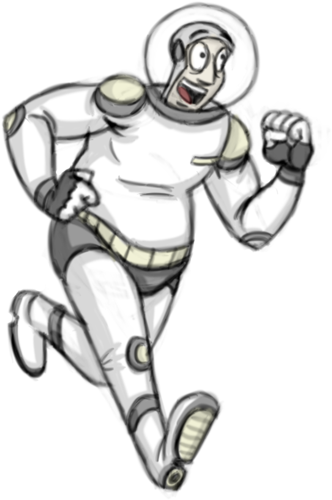 Astronaut Running By Hoodiepatrol89 - Cartoon (762x1048)