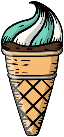 Waffle Cone Ice Cream Cartoon Transparent Png - Drawing (512x512)