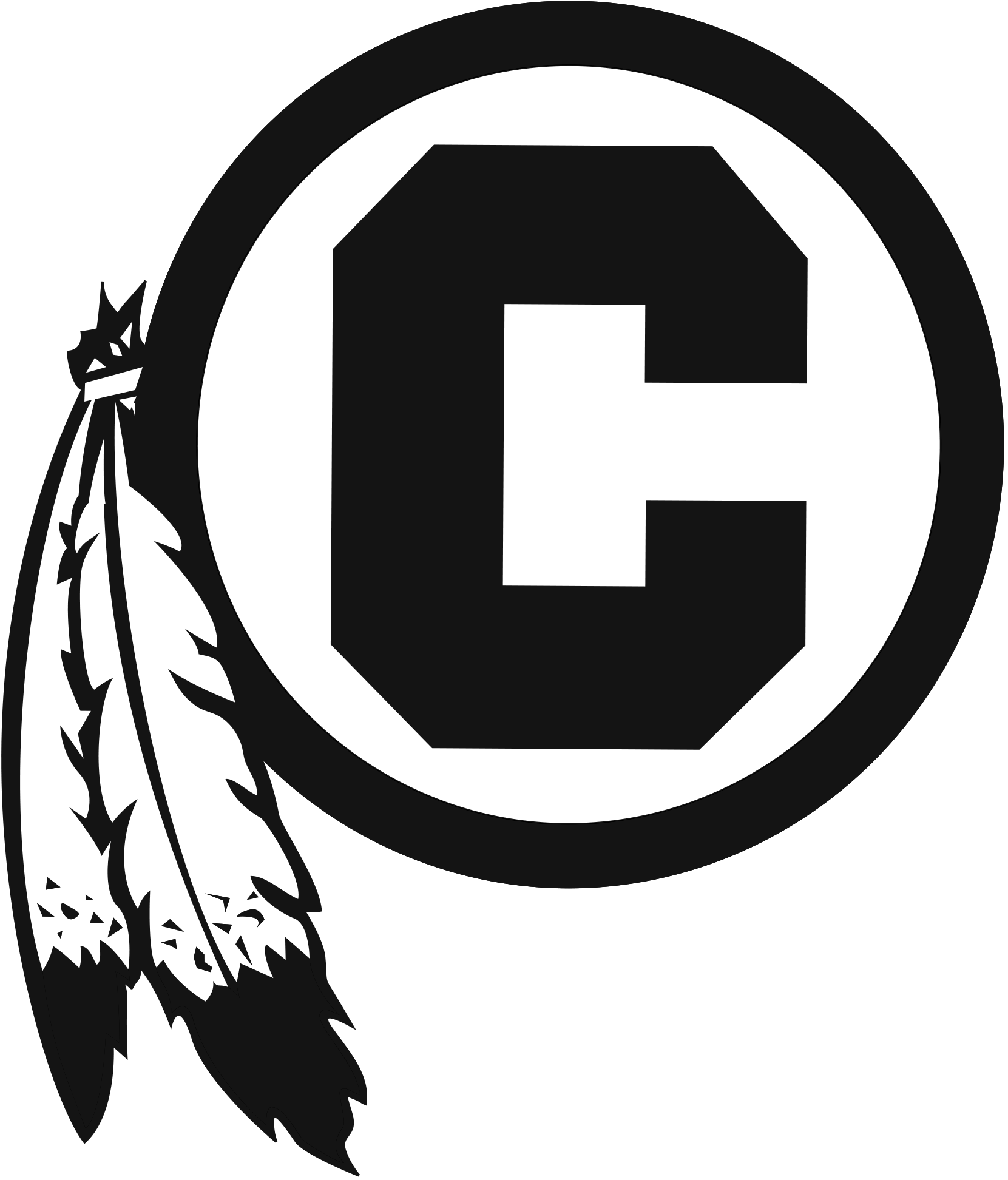 Cleveland Indians Cliparts - School Team Logo High School Sports Charm Necklace (1887x2046)