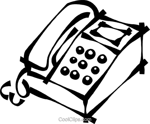 Office Telephone Royalty Free Vector Clip Art Illustration - Office Telephone Royalty Free Vector Clip Art Illustration (480x397)