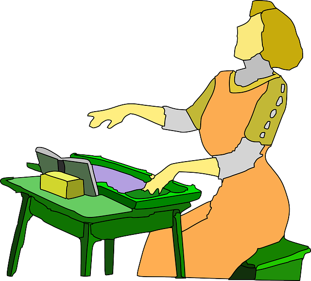 Lady, Woman, Chair, Musical, Notes, Party - Woman Shopkeeper Clipart (640x579)