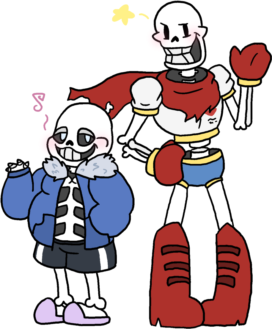 Skeleton Bros By Ninja-inu - Cartoon (1024x1204)
