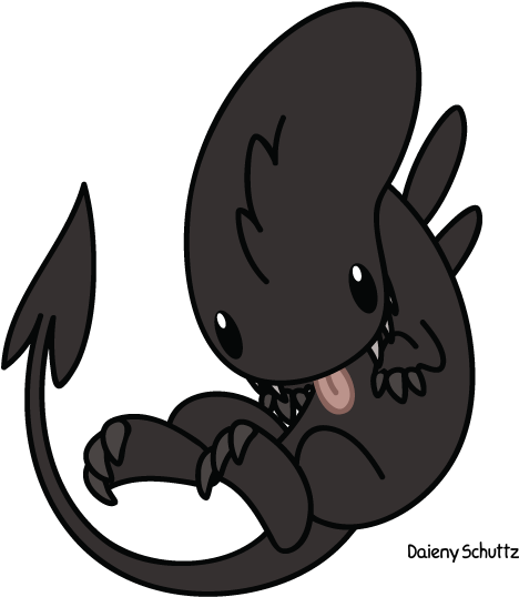 Xenomorph Clipart Chibi - Kawaii Alien Vs Predator (600x600)