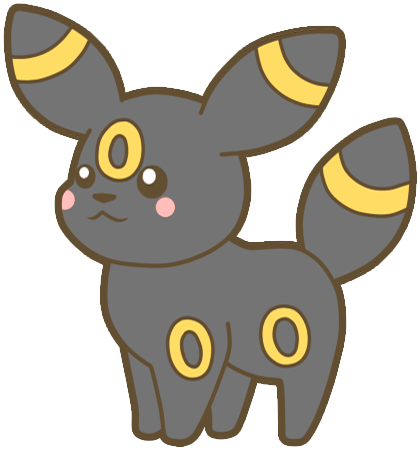 Chibi Umbreon Anim - Chibi Cat Gif (500x450)