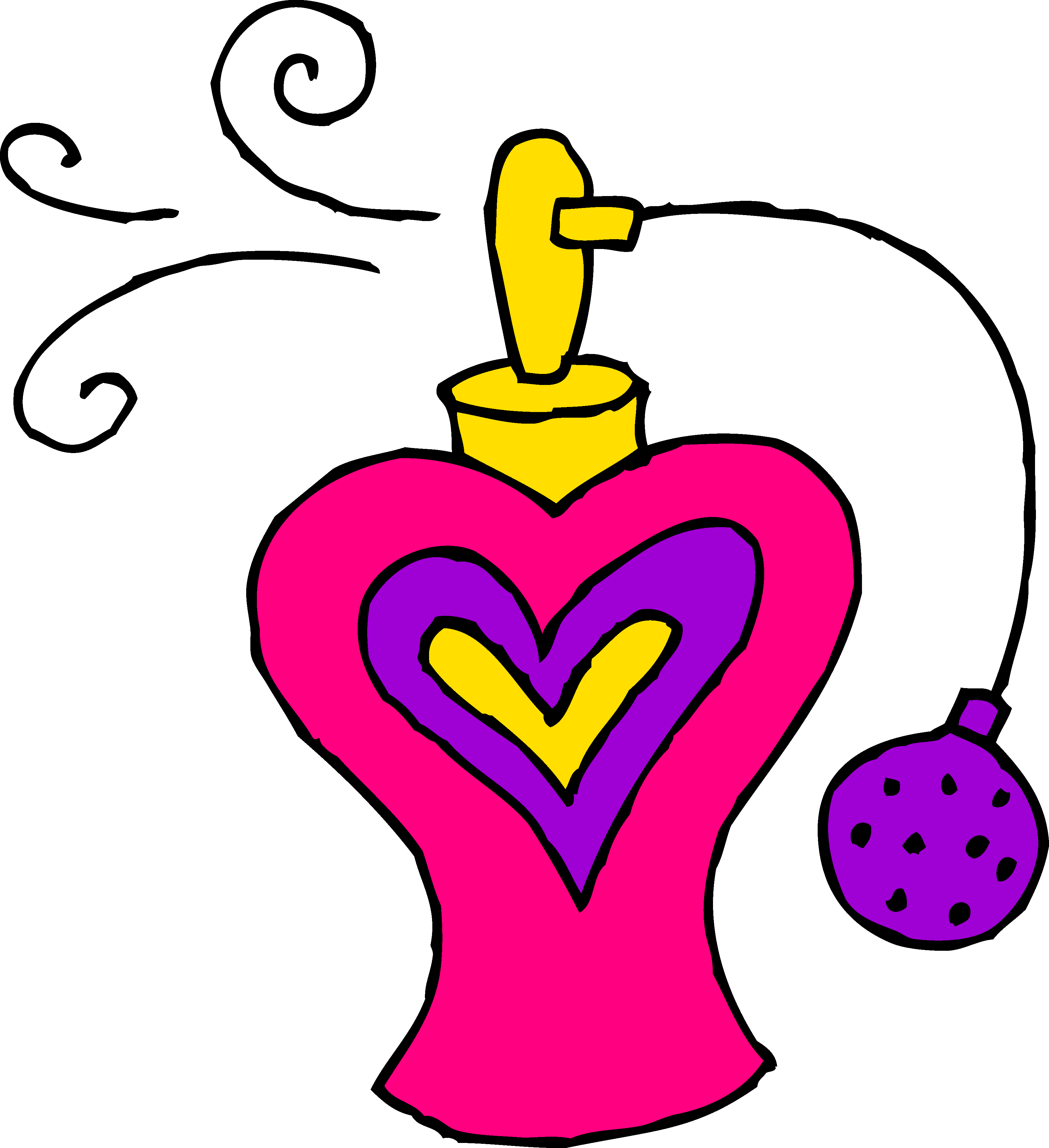 Scent Clipart - Perfume Coloring (3528x3859)