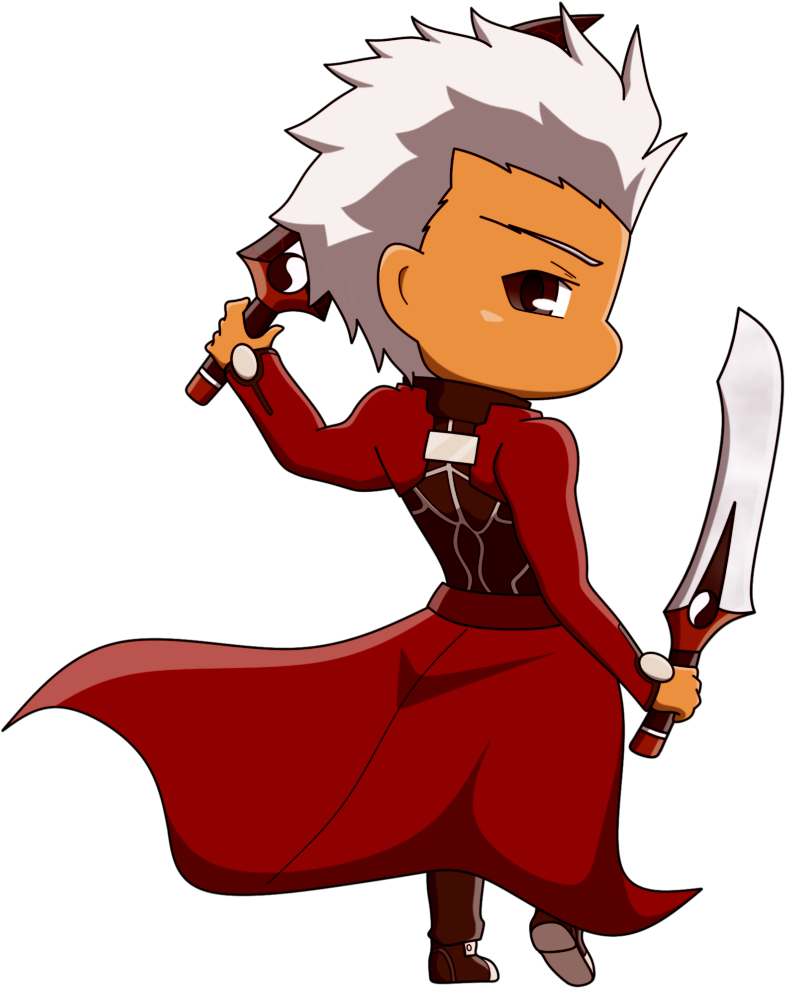Night] Chibi Archer By Sallaria - Archer Fate Stay Night Chibi (1800x2100)