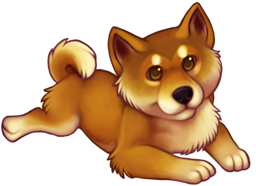 Red Chibi Shiba Inu By Bawky - Chibi Doge (600x467)
