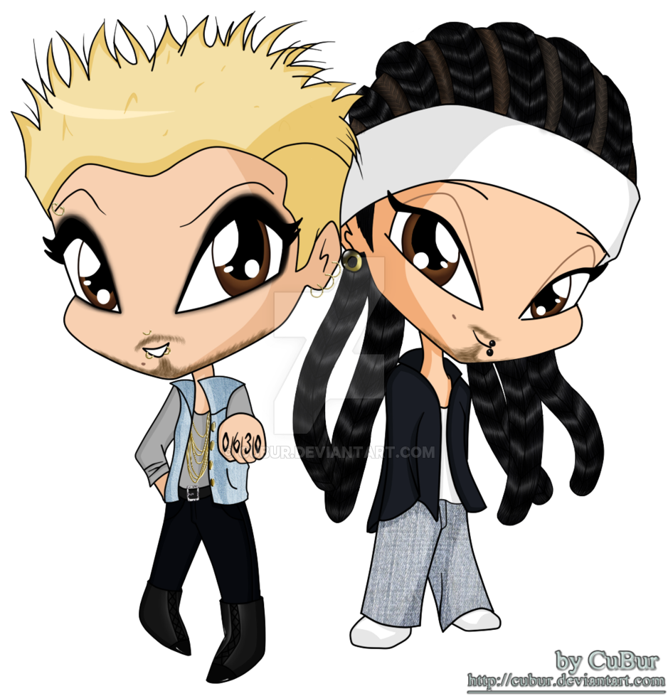 Btk Twins Tattoo - Cartoon (1024x1043)