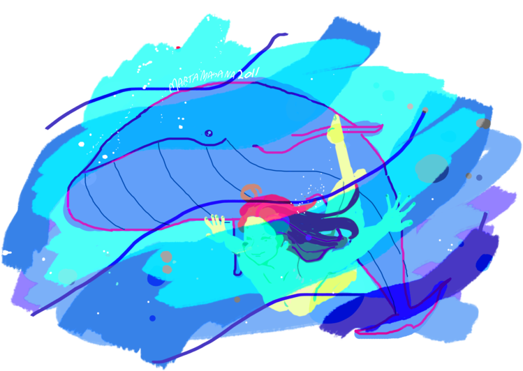 Scuba Diving At Umbrella Beach By Rachitick On Clipart - Underwater Diving (900x610)