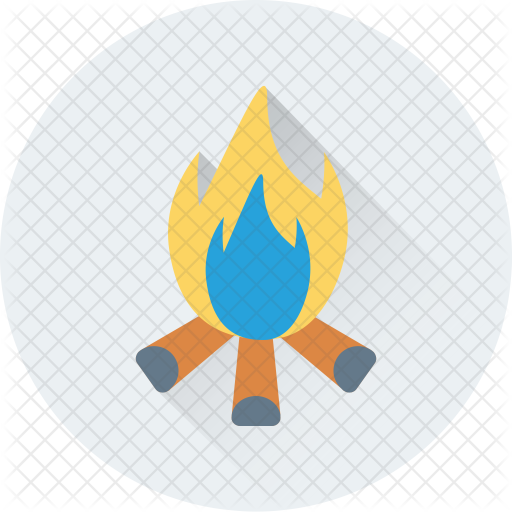 Campfire Icon - Circle (512x512)