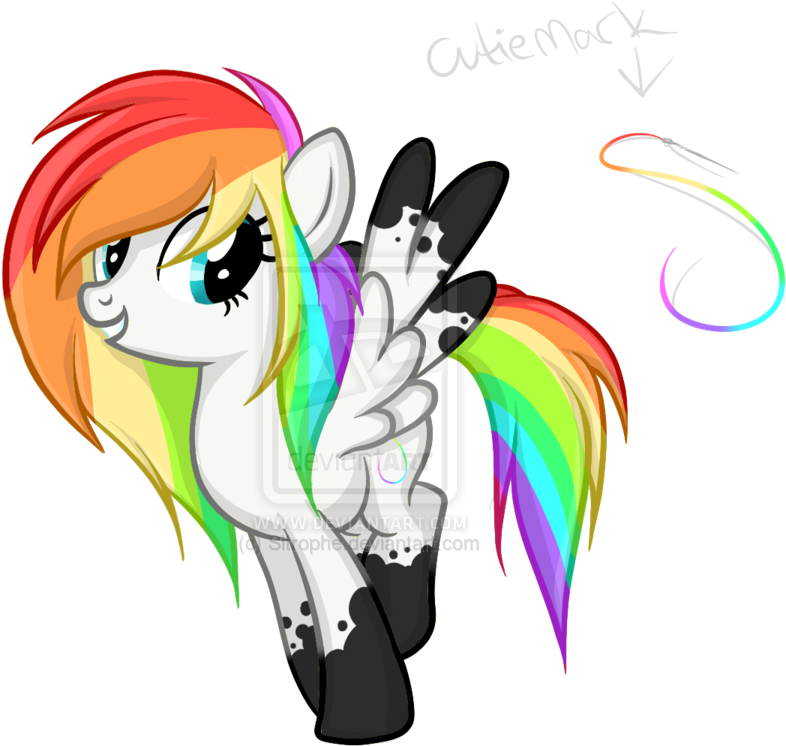 Drawn Rainbow Big Cartoon - Oc My Little Pony (900x900)