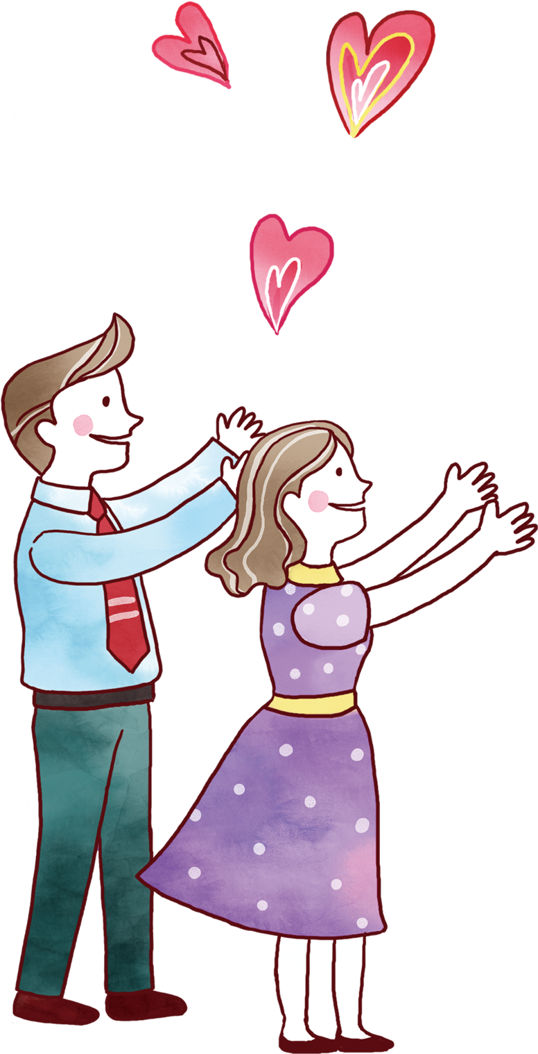 Parent Cartoon Child Painting - Cartoon (1110x1600)