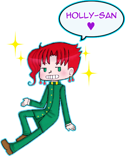Holly-san Clip Art Green Text Clip Art Cartoon Fictional - Clip Art (428x532)
