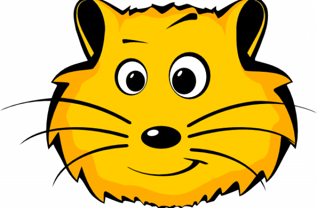 A Cartoon Picture Of A Hamster - Head Of Animal Clip Art (640x420)