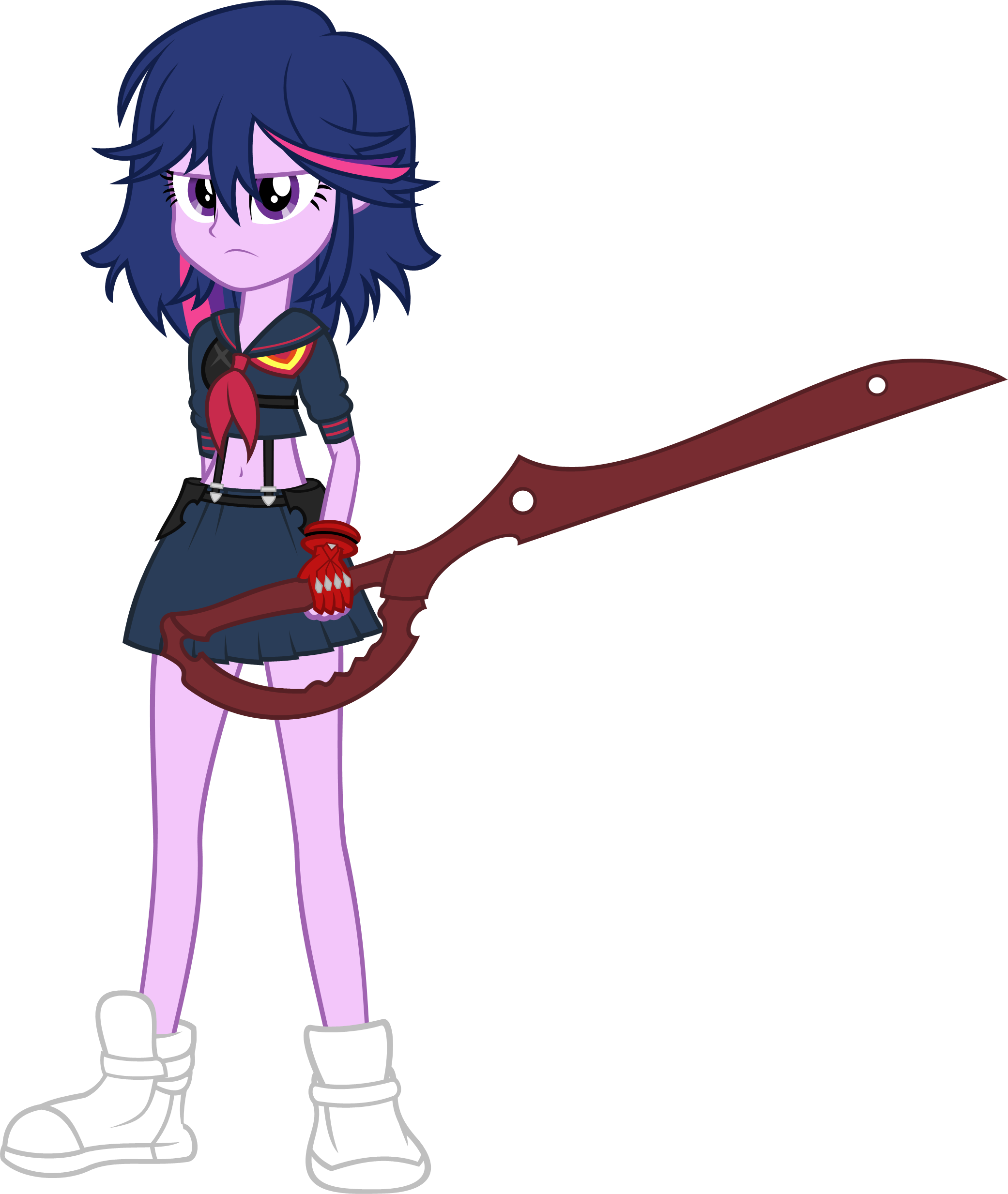 Twilight Sparkle Ryuko Matoi Sunset Shimmer Clothing - Little Pony Anime Png (2082x2467)