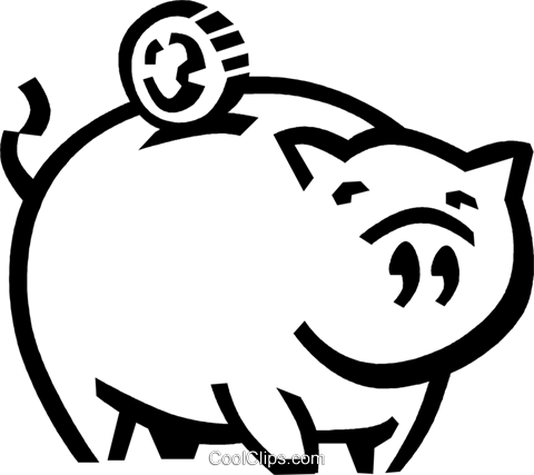 Piggy Bank Royalty Free Vector Clip Art Illustration - Clip Art (480x427)