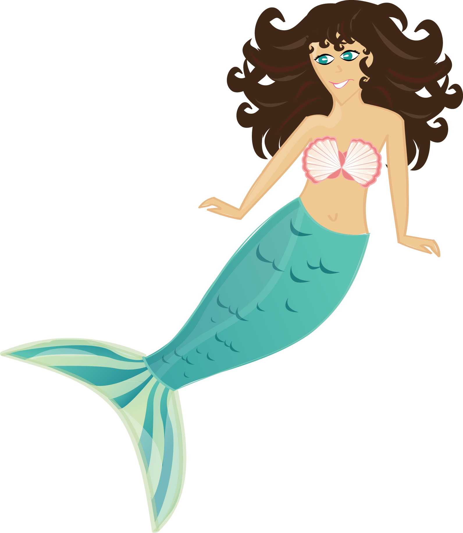 Mermaid Silhouette Illustration - Illustration (1592x1833)
