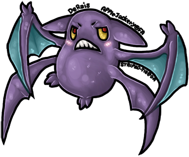 Grumpy Crobat By Striped-tie - Cartoon (447x333)