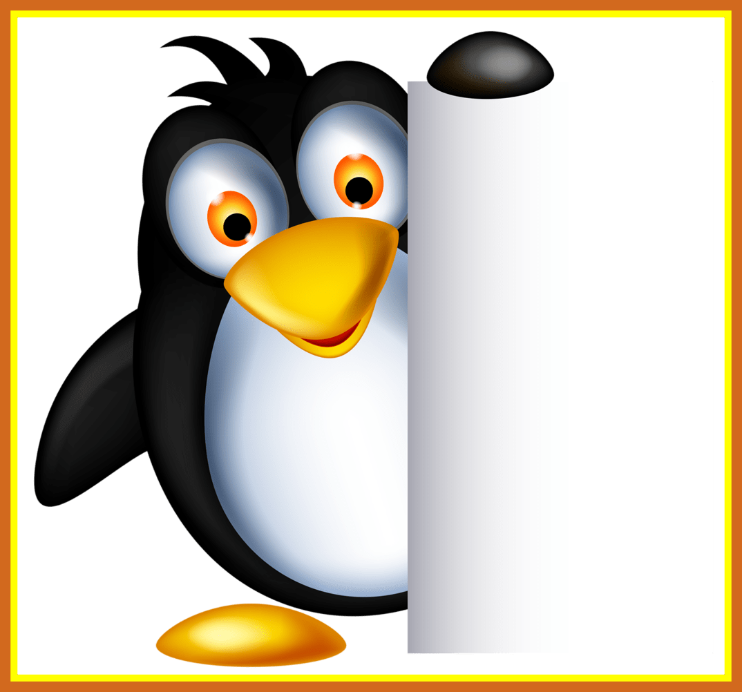 Penguin Clipart Penguin Border Clipart Awesome Png - Penguin (1074x1002)