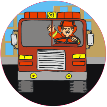 Fire Truck - Cartoon (360x360)