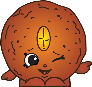 Kooky Cookie Shopkin Coloring Page - Nut (400x400)