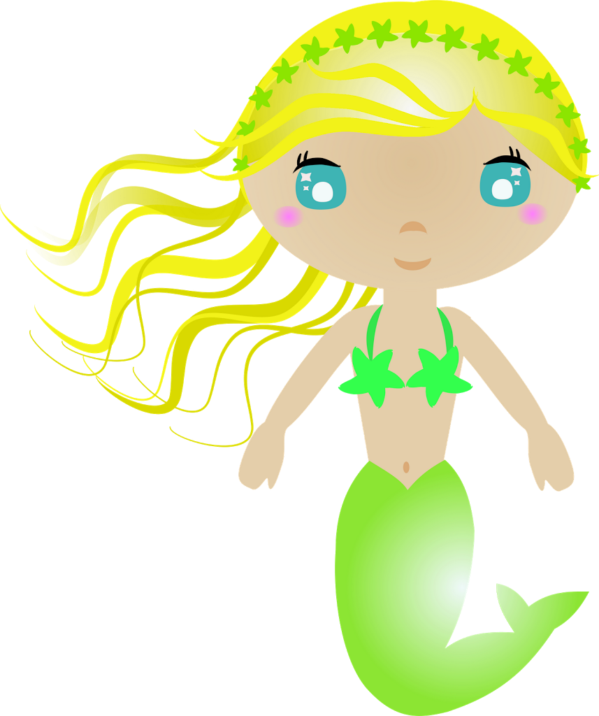 Mermaid - Clip Art (857x1024)