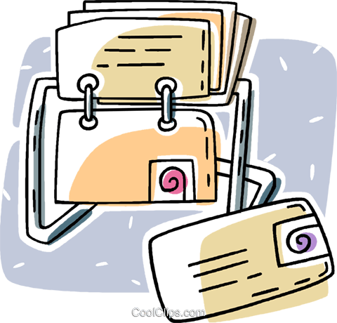 Rolodex Or Card File Royalty Free Vector Clip Art Illustration - Clip Art Business Card (480x460)