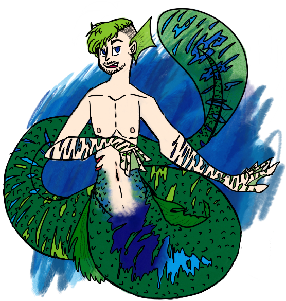 Jacksepticeye Mermaid By Nightblossom Sans - Digital Art (582x590)