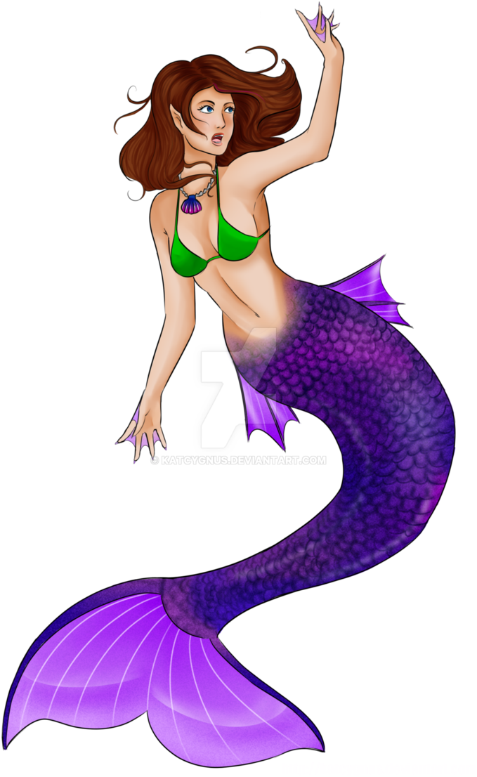 Megan Mermaid By Katcygnus - Illustration (704x1134)