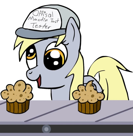 Iso Esfer Derpy Hooves Muffin Yellow Mammal Cartoon - Muffins Gif (465x461)